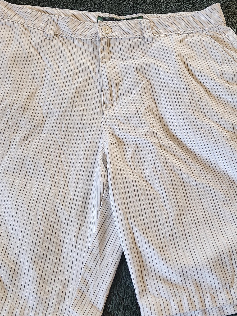 O'Neill White Pinstripe Flat Front Men’s Shorts Size 36